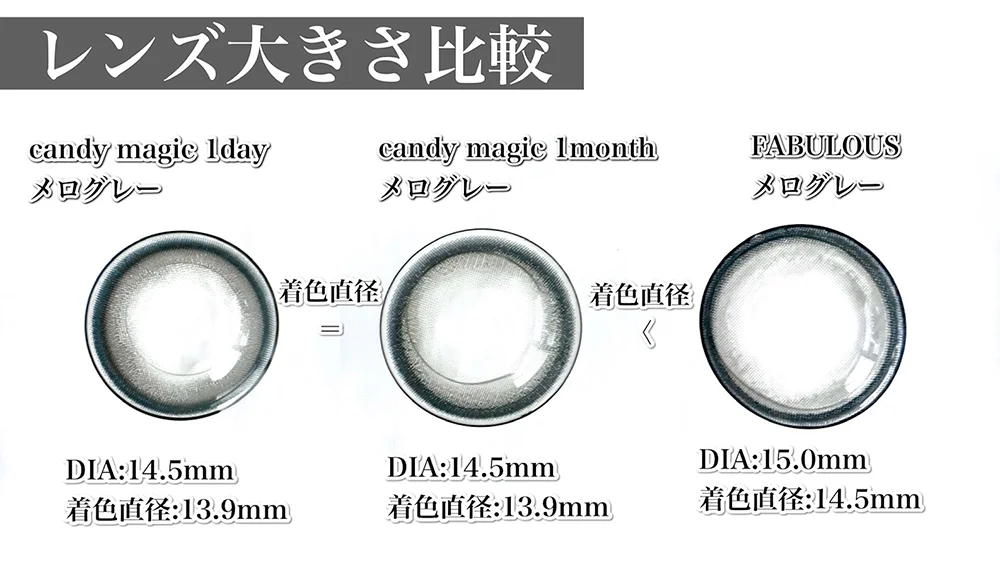 レンズの大きさ比較